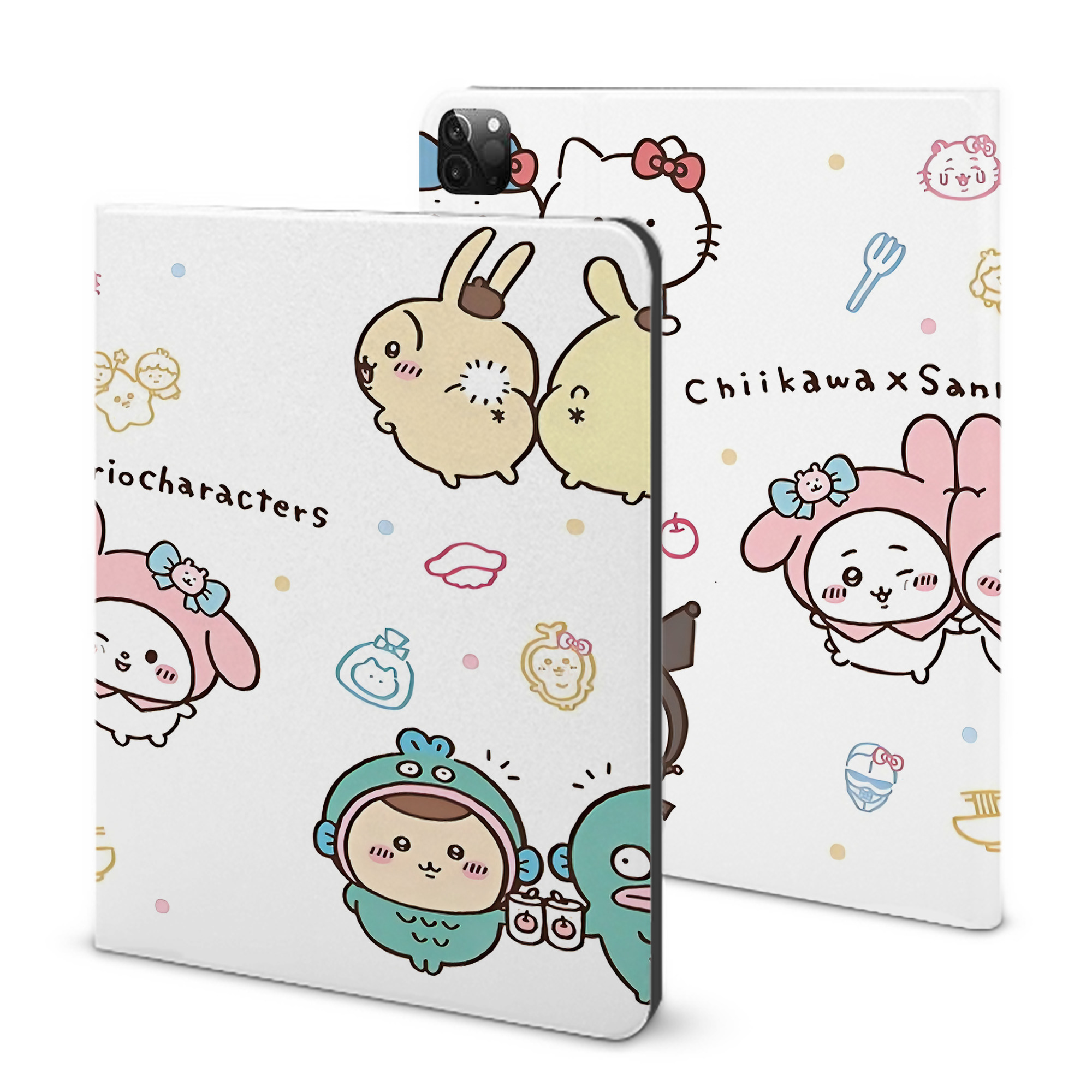 （画像用） ちいかわ Chii-kawa IPadケース ペンホルダー付き ブックスタイルデザイン